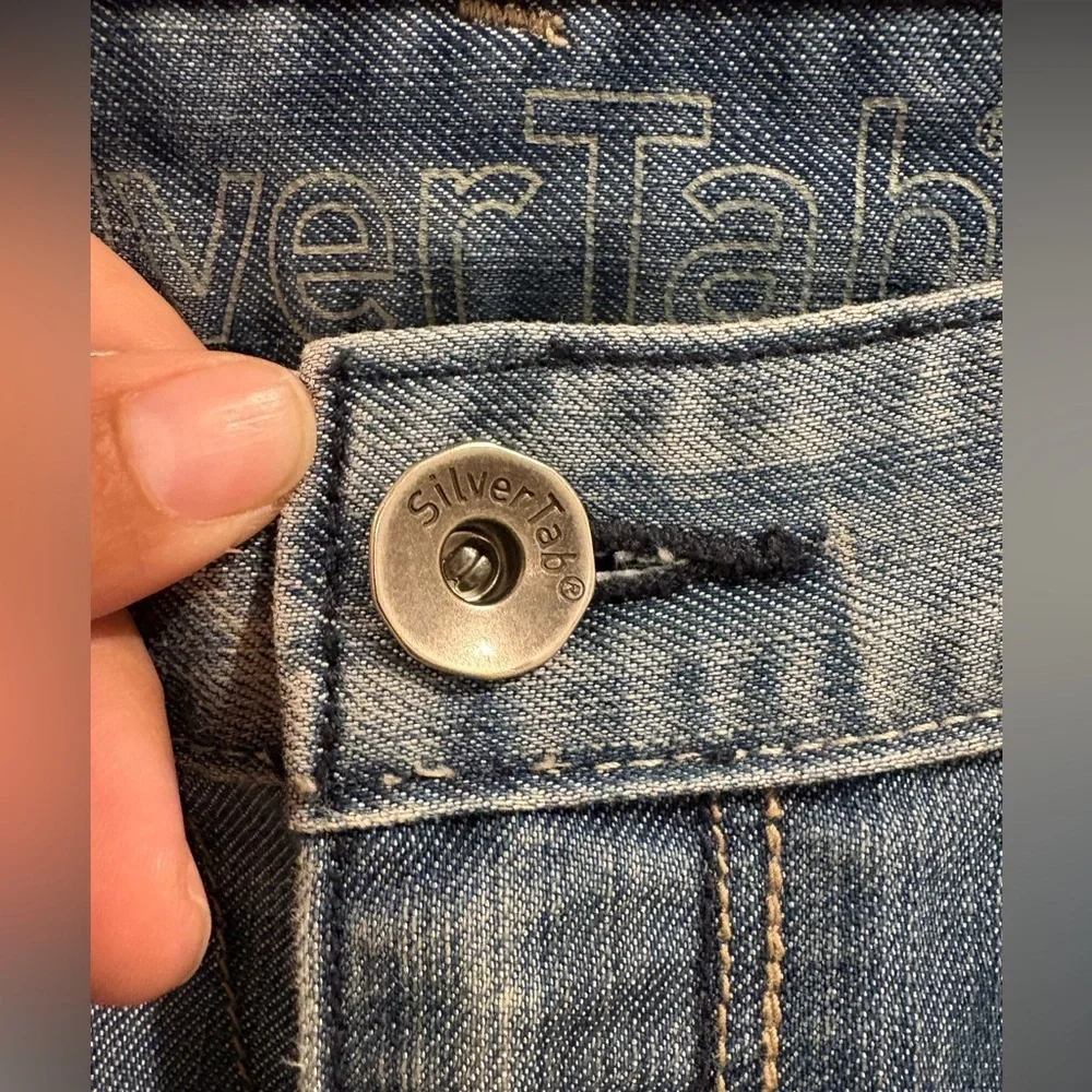 vintage Y2K silver tab levi’s boot cut size 38 x 32 actual distressed faded